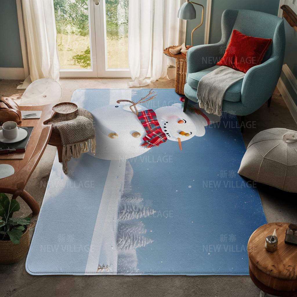 Ковер у входа в дом Домашний коврик у двери Гостиная Ванная Комната Ноги ванная комната Нескользящие коврики с водопоглощением для ванной Счастливого Рождества зима