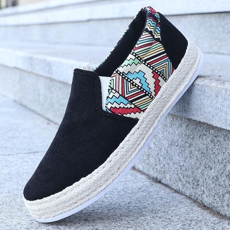 Men's casual shoes summer low-top fisherman shoes canvas shoes board shoes men's one-pedal lazy shoes cloth shoes trendy men's shoes