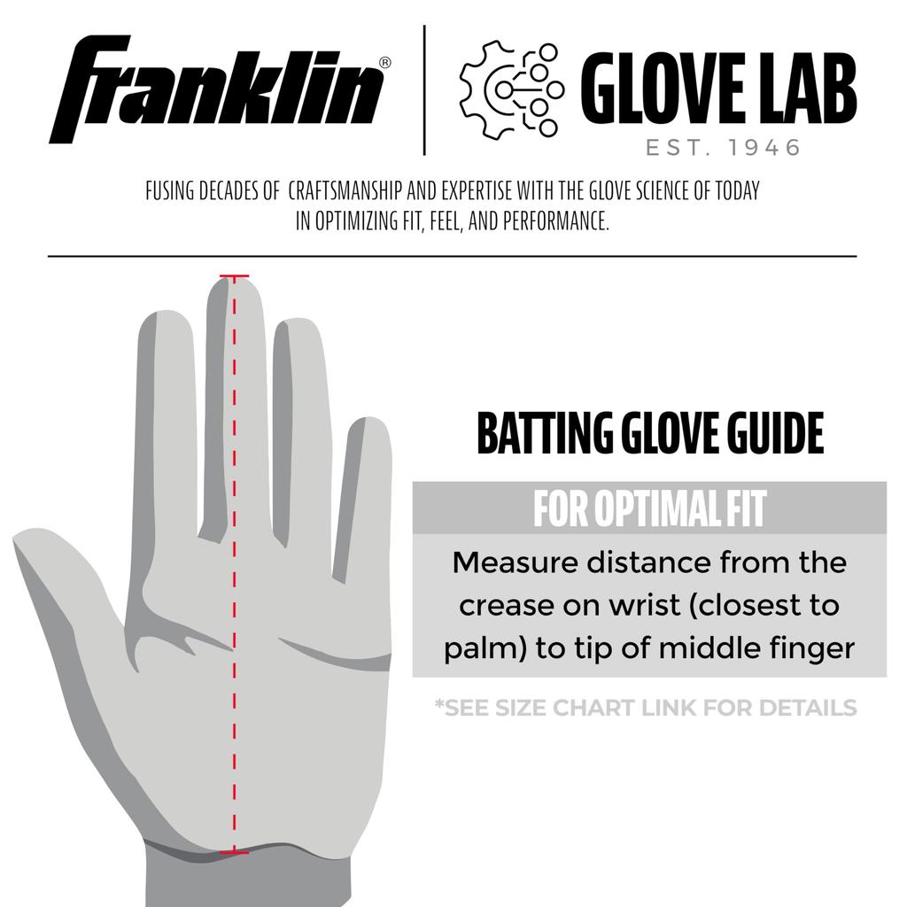 Franklin CFX PRO HI LITE Бейсбольные перчатки для отбивания, желтые, Маленькие,