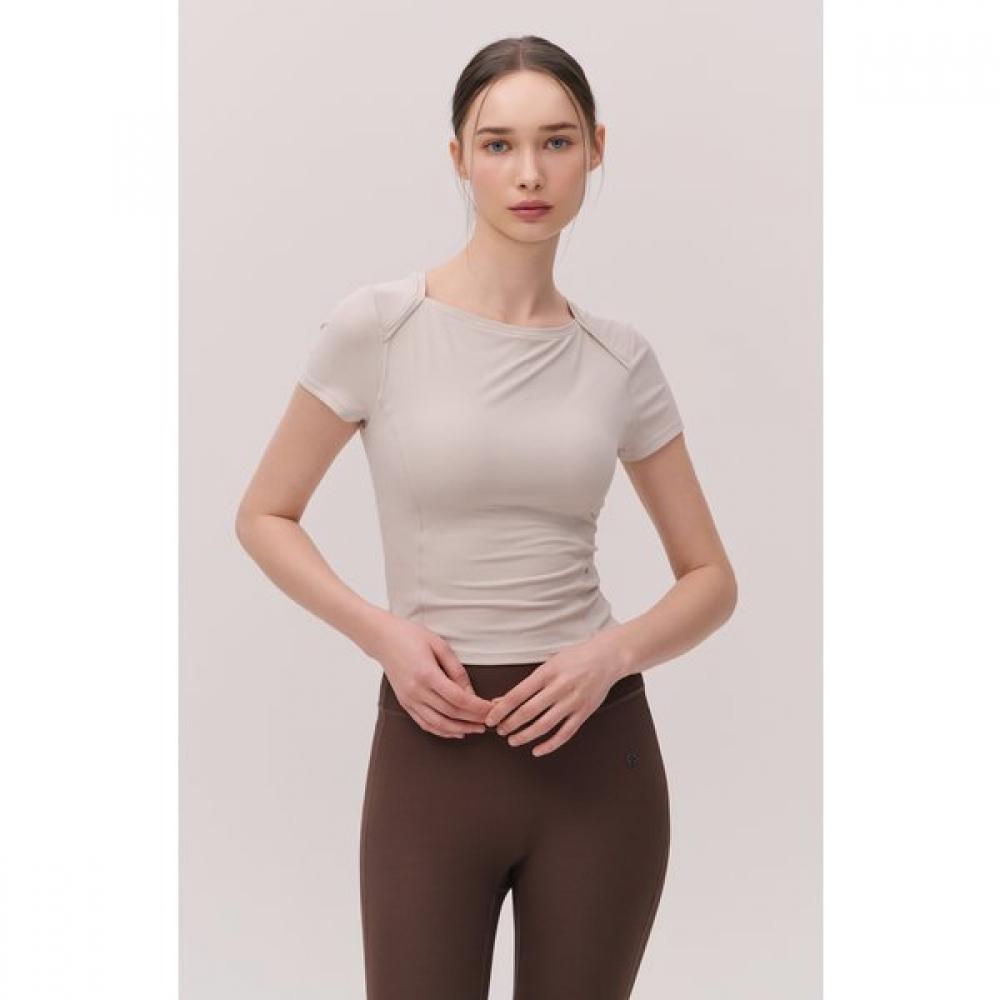 HuiT Modal Neck VariaTion Crew Neck T shirT hTwTs5k03T