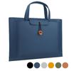 Laptop Bag Leather Pouch Waterproof Documents MacBook Gram Samsung 16 Inch, Navy