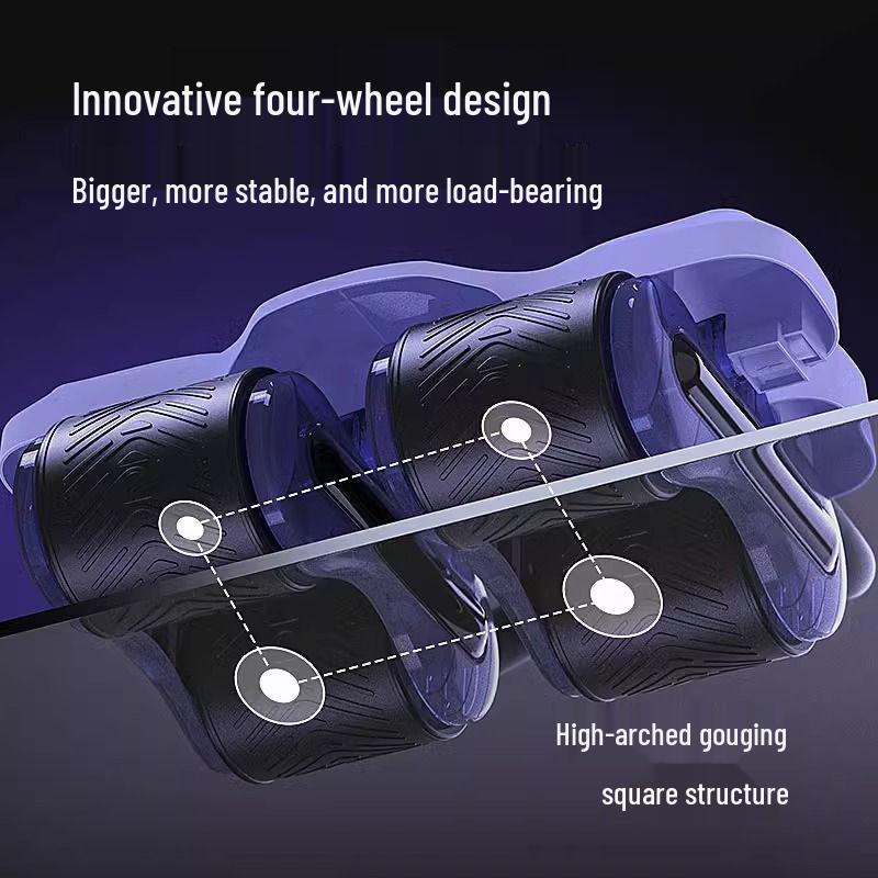 Automatic Rebound Ab Roller: Four-Wheel Abdominal Trainer for Home Slimming and Muscle Exercise