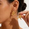 Персонализированные серьги-звезды Модный темперамент Элегантные серьги из титановой стали Женские универсальные, не тускнеющие