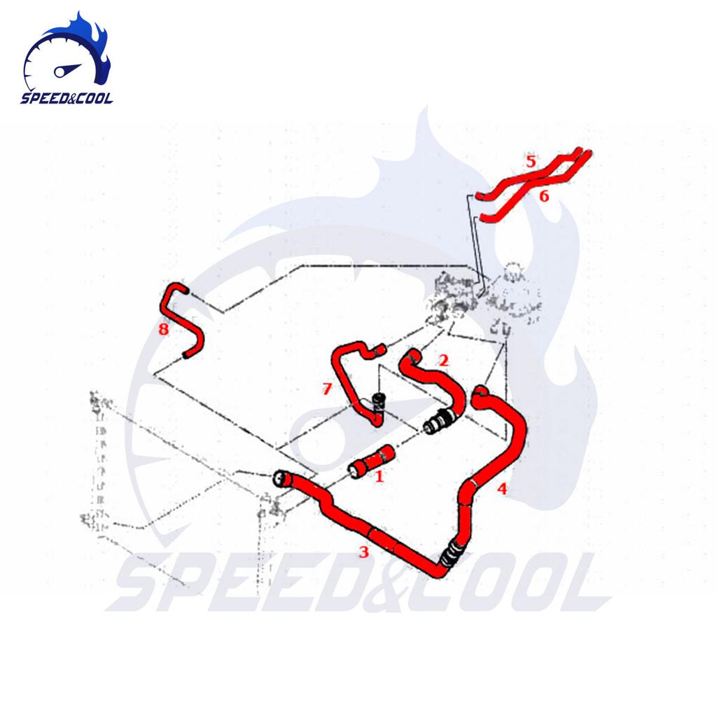 SPEED&COOL Для 2007-2012 Mini Cooper S R55 R56 R57 Turbo С Двигателями N14 Автомобильный Силиконовый Комплект Впускных Патрубков Турбонаддува