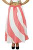 Bimba Long A-Line Maxi Spiral Summer Skirt Cotton With Back Elastic & Side