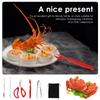 7/9Pcs Crab Cracker Tool Set Stainless Steel Seafood Tools with Lobster Sheller Crab Leg Fork Seafood Forks Scissors for Kitchen