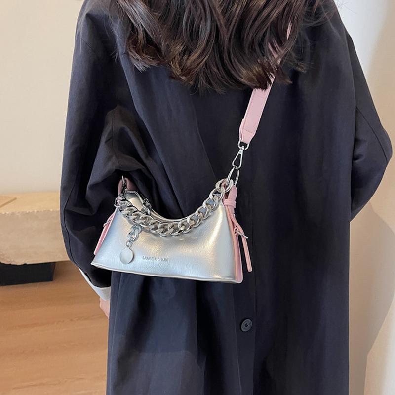 Высококачественная ручная маленькая сумка с цепочкой для женщин, новинка 2023 года, текстурированная нишевая сумка на одно плечо, модная маленькая сумка через плечо