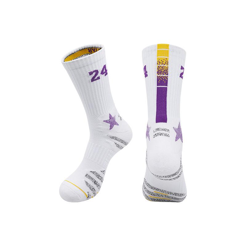 Professional Basketball Socks Non-Slip Sweat-Absorbing Deodorant Towel Bottom Sports Socks Adult Breathable Medium Tube Training Socks