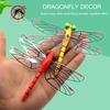 12 см поддельное украшение в виде стрекозы, устойчивое к атмосферным воздействиям садовое репеллент от мух, имитация мультяшной модели стрекозы, игрушка в помещении и на открытом воздухе, 3D орнамент в виде стрекозы