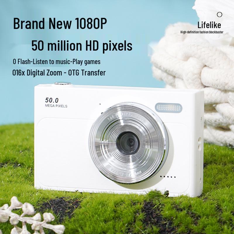 Retro Digital Camera 50MP HD Selfie Student Portable Card Camera