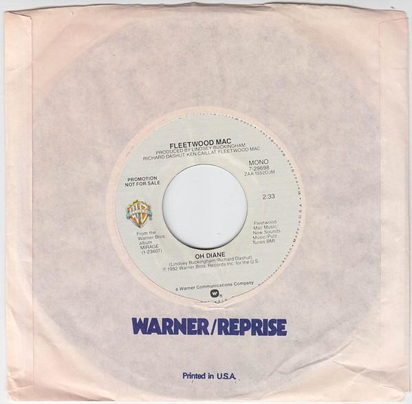 7inch Record FLEETWOOD MAC - Oh Diane 729698 Warner Bros. Re 1983 UK Rock Used