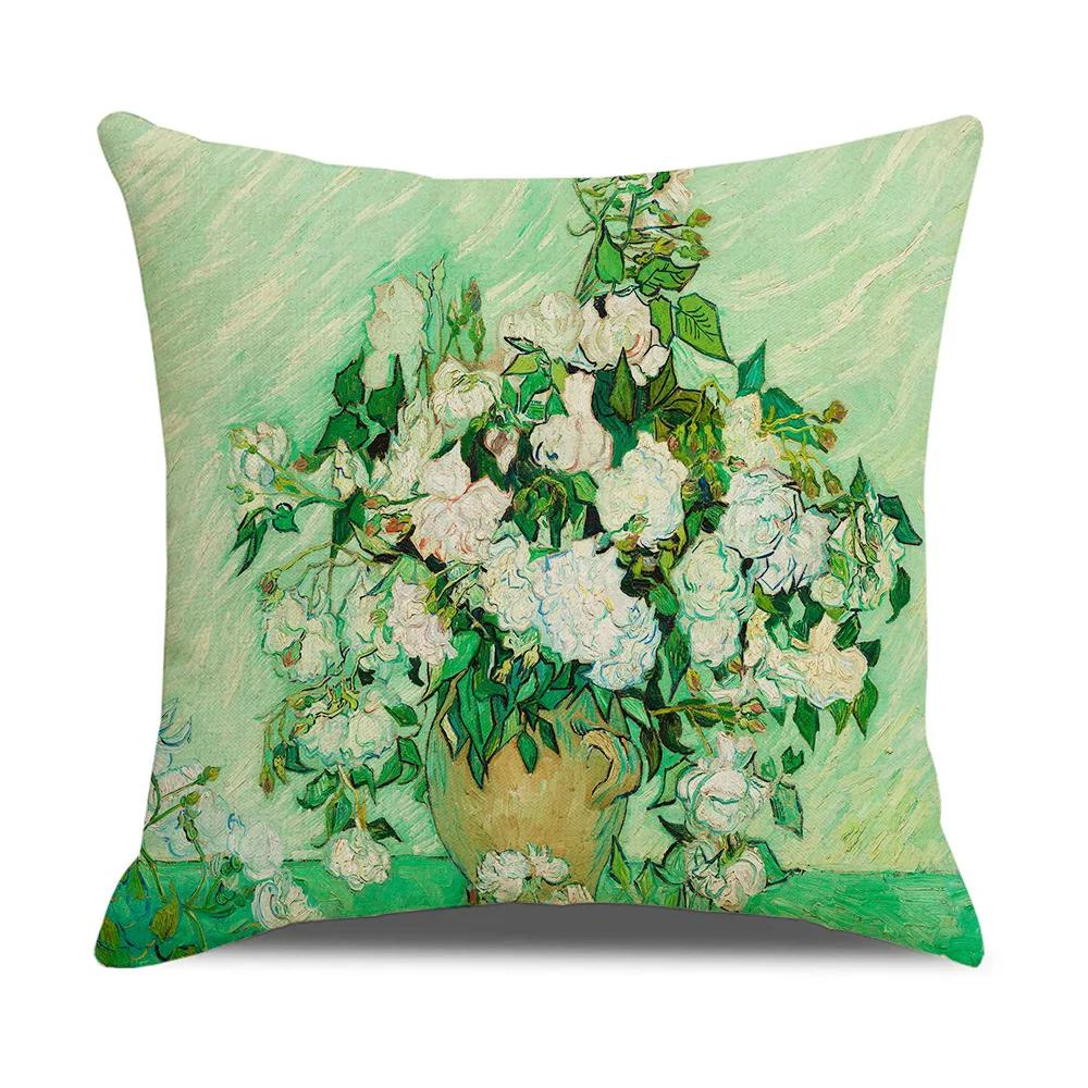 Винтажная наволочка для подушки с искусством Ван Гога, наволочка для подушки с масляной живописью, украшение для дивана в гостиной