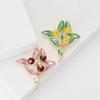 Fashion Creative Enamel Branch Wild Fruit Brooch Exquisite Women'S Clothing Corsage Ornament Plant Pin