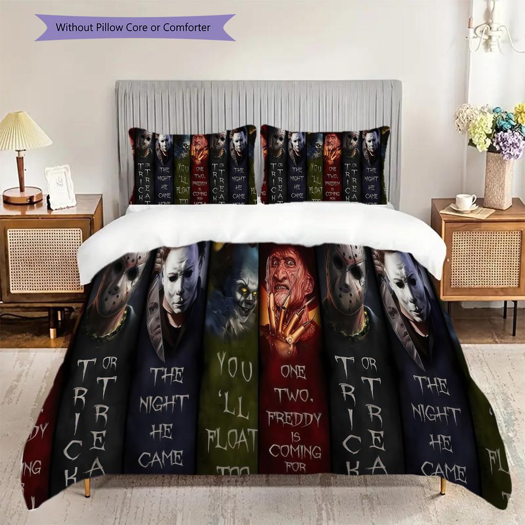 Nightmare Creatures Comforter Set Bedding 1 Duvet Cover 2 Pillowcase Without Core Soft And Comfortable Christmas Birthday Gift Bedding Set