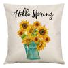 Pillow Cover Nordic Ins Pillow Summer Yellow Lemon Square Print Pillow Cover Cushion