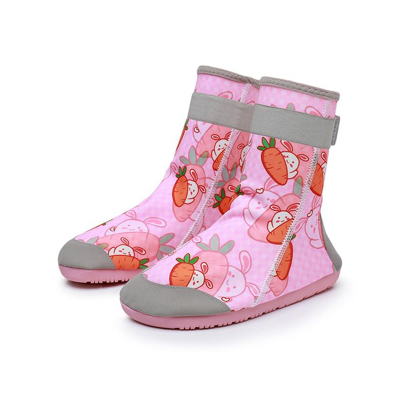 Обувь для воды для детей, для мальчиков и девочек, быстросохнущая, нескользящая, дышащая, аква-носки, с принтом, высокие сапоги, обувь для плавания, для пляжа, бассейна