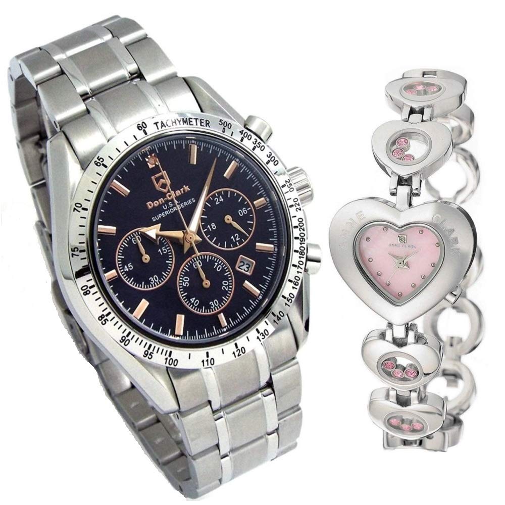Pair Watch Don Clark Watch Natural Shell High Performance Domestic Seiko Chronograph ANNE Clark Watch Heart Bracelet Easy Belt Adjustment Tool Present