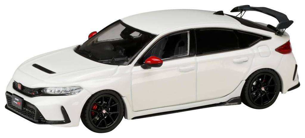 HobbyJAPAN HJD43 Scale Honda Civic TYPE R RACING BLACK Package with OEM Championship Finished Model 1/43 (FL5) Options, White, (HJD431004W)