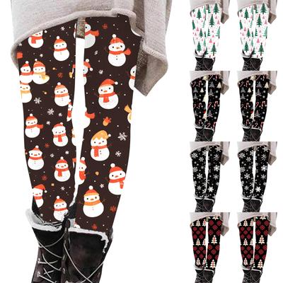 Женская мода, эластичные брюки с принтом на Хэллоуин, повседневные домашние брюки для сна