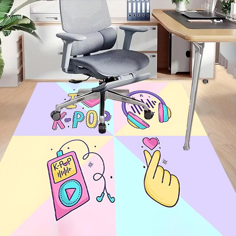 1PC K pop I love Extra Large Non Slip Floor carpet, Office, family, bedroom, Studio Large Area Rug Indoor Rugs