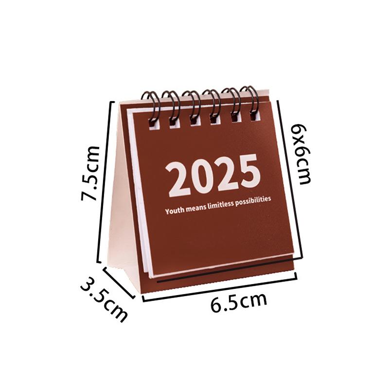 Настольный календарь 2025 Кавайный мини-календарь Список дел Ежедневный ежемесячный годовой планировщик Управление временем Настольные украшения Канцелярские товары