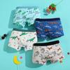 4pcs/Lot Boys Boxer Kids Cotton Underwear Baby Boy Underpants Teenager Cartoon Print Soft Children Panties 2-12Y
