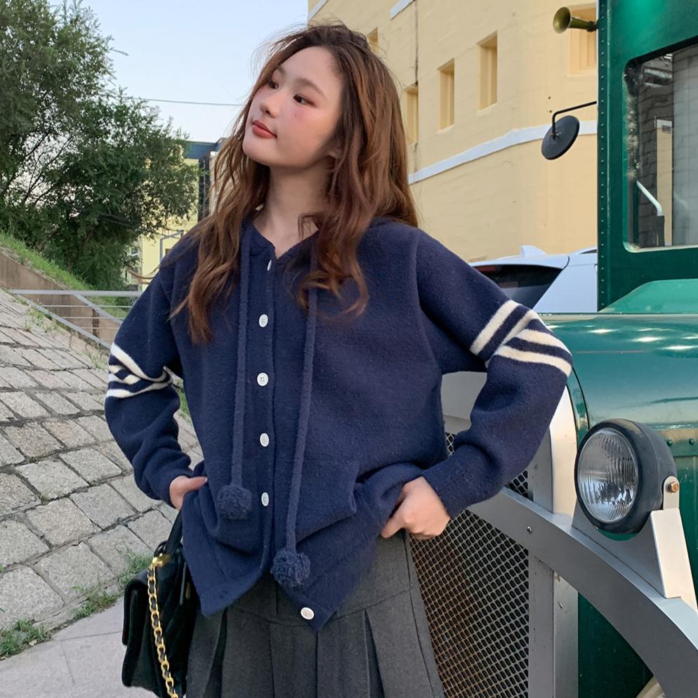 DIMANAF 2025 Весна Женские Полосатые Новые Свитера Вязаные Базовые Модные Стиль О-образный вырез Свободный Пуловер Свитер