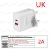 Быстрое зарядное устройство 38 Вт с двумя портами USB+PD и функцией Flash Charging (EU / US / UK Plug)