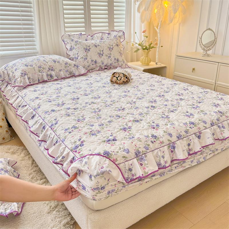 Покрывало, приятное для кожи, простое покрывало для кровати из чистого хлопка, эластичное постельное белье cubre colchón (Нет наволочки)