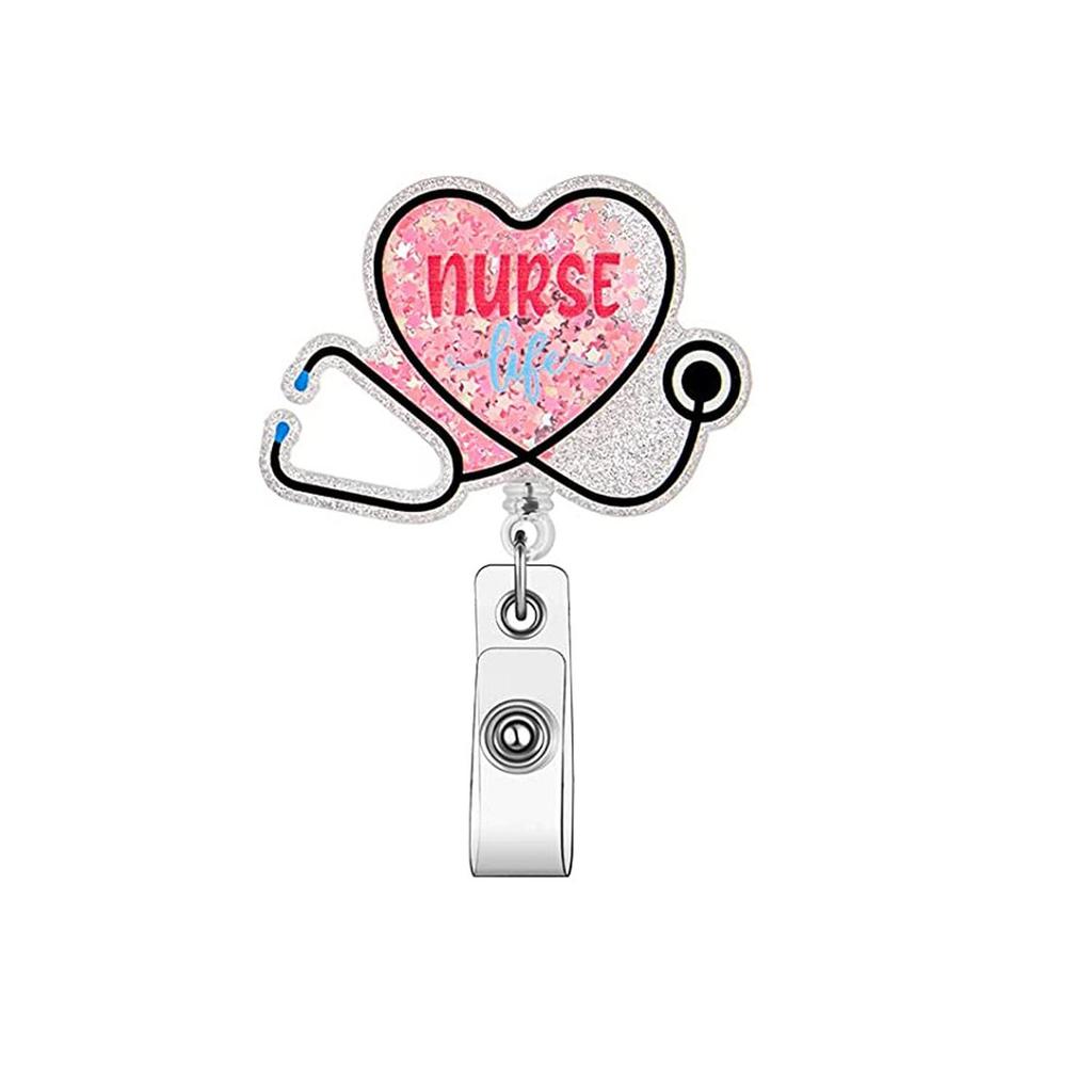 Мультяшная медицинская выдвижная пряжка, лицензия на работу для врача и медсестры, креативный ремешок, легко вытягиваемая пряжка, сертификат, фирменное наименование