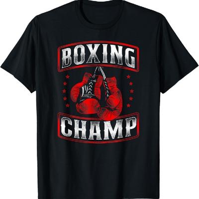 Бокс Винтажная футболка чемпиона по боксу