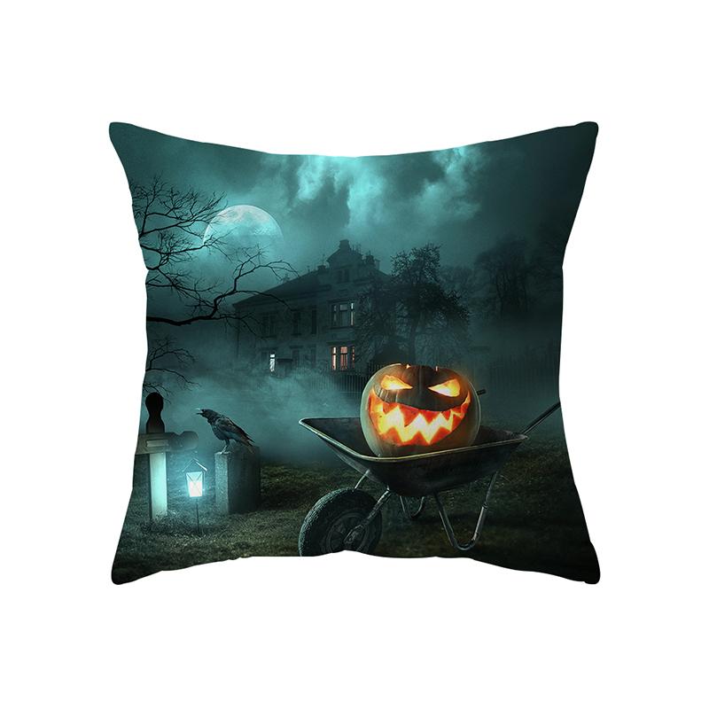 Ужас Хэллоуин Тема Ужас Тыква Волшебник Принт Шаблон Чехлы для подушек Главная Гостиная Диван Украшение Подушка Наволочка