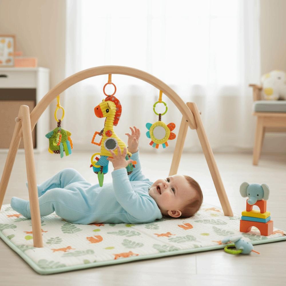 Soft Plush Plush Infant Rattles Cute Stuffed Animal Stroller Mobile Toys Hanging Rattle