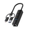 USB-концентратор с сетевой картой 100 Мбит/с - Без драйверов, Три в одном, Многофункциональный расширитель для ноутбука