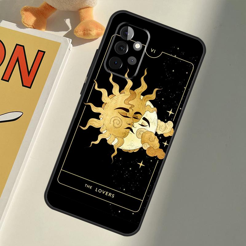 Crescent Moon Sun For Samsung Galaxy A22 A52 A32 A54 A14 A16 A26 A36 A56 A55 A35 A05 A06 A15 A53 A33 A13 Case