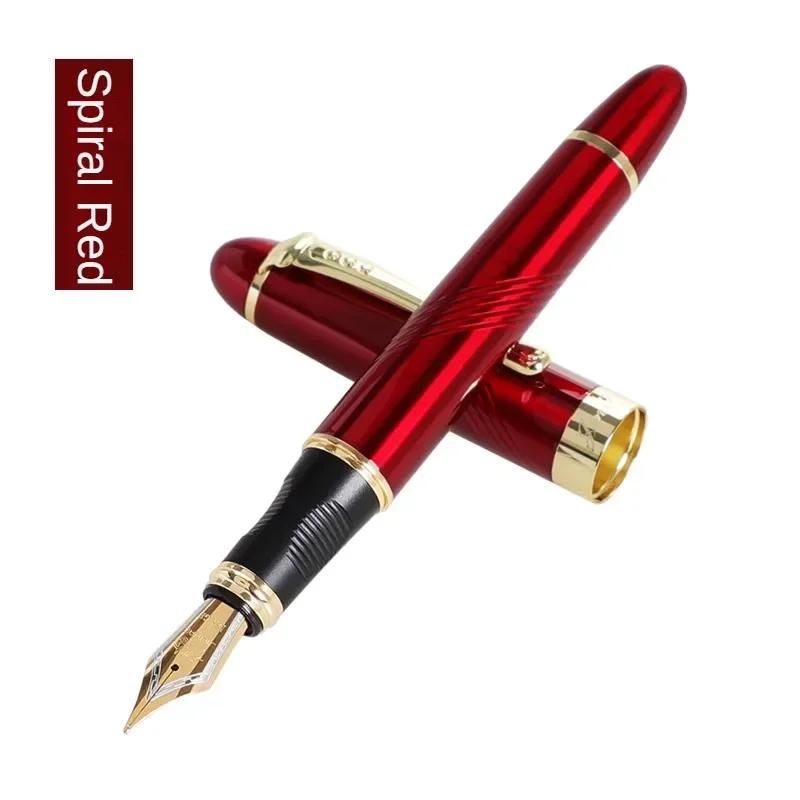 Перьевая ручка Jinhao X450 Иридиевое перо Полностью металлическая Золотой зажим Роскошные ручки Подарок студенту Канцелярские товары Офис Школьные принадлежности