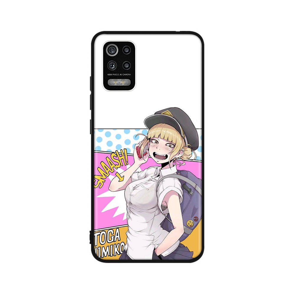 Чехол DT3 Hero Academia Toga для iPhone 16, 15 Plus, 14, 13, 12, 11 Pro, 8, 7, 6S, 6 SE, 5S, X, XR, XS Max, Realme C30, C33, C31, 9I, Huawei P30, черный, мягкий чехол