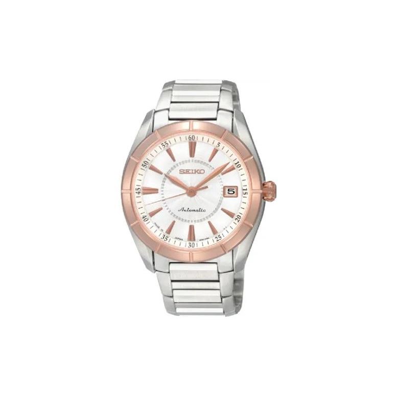 Seiko Серия Presage 100M Водонепроницаемые Автоматические Механические Часы Стальной Ремешок Мужские часы Белые SRP106J1