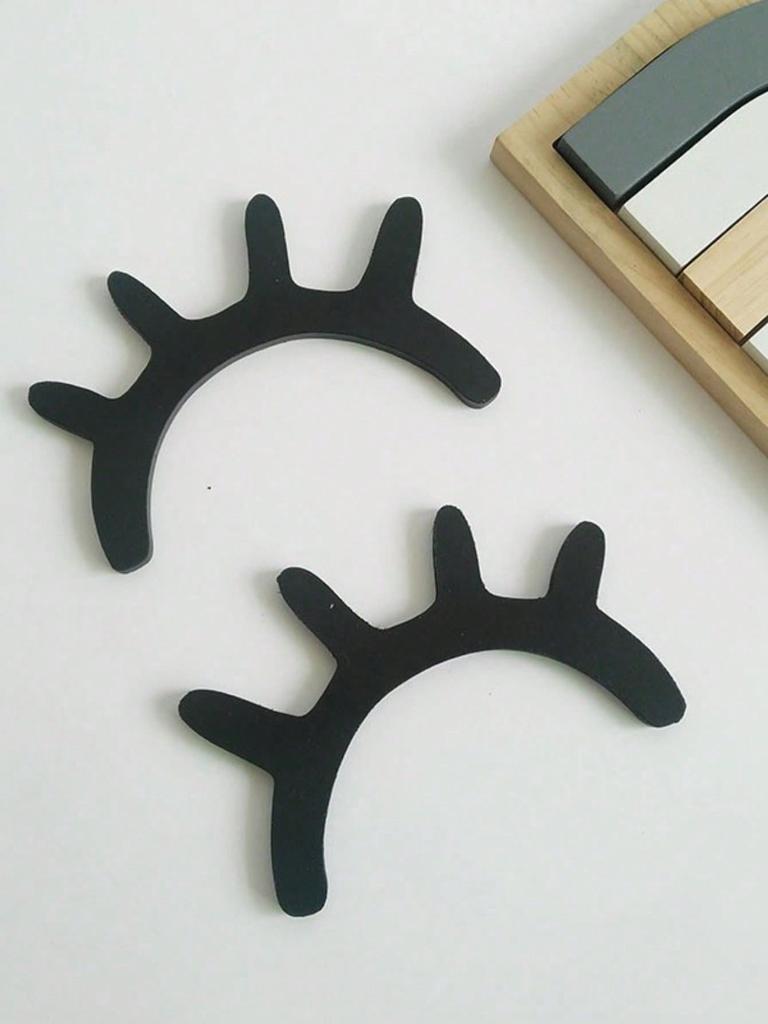 Home Decoration Supplies Wall Decoration 3D Three-dimensional Wooden Eyelash Ornaments Wall Decoration 2 Pieces 1 Set