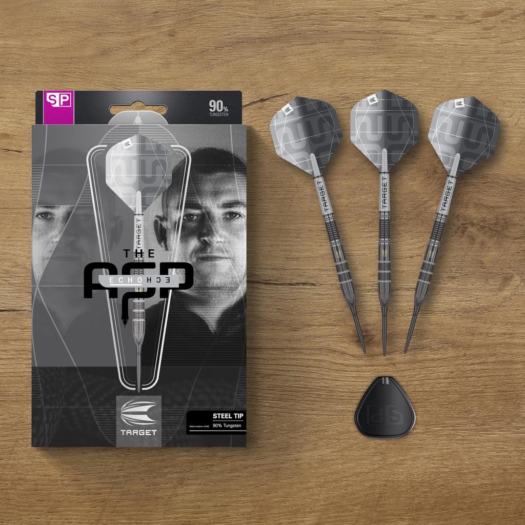 Target Darts Nathan Aspinall X Echo Tungsten Steel Tip Swiss Point Dart Set 24G ASP Player Edition Darts with Pro Grip Shafts Pro Ultra 2 Includes SP