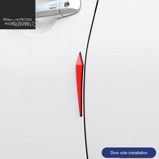 4 шт. Полезная самоклеящаяся полоска для защиты от столкновений на двери автомобиля, защитная накладка на бампер, безопасная парковка, 3D-наклейка, аксессуары для автомобиля