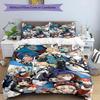 3pcs Duvet Cover Set (1*Duvet Cover + 2*Pillowcase, Without Core), Genshin Impact Print Bedding Set, Bedroom Decor, All‑Season, Birthday Gift