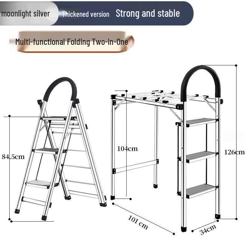 JINGGENG Multi-functional Folding Ladder & Drying Rack