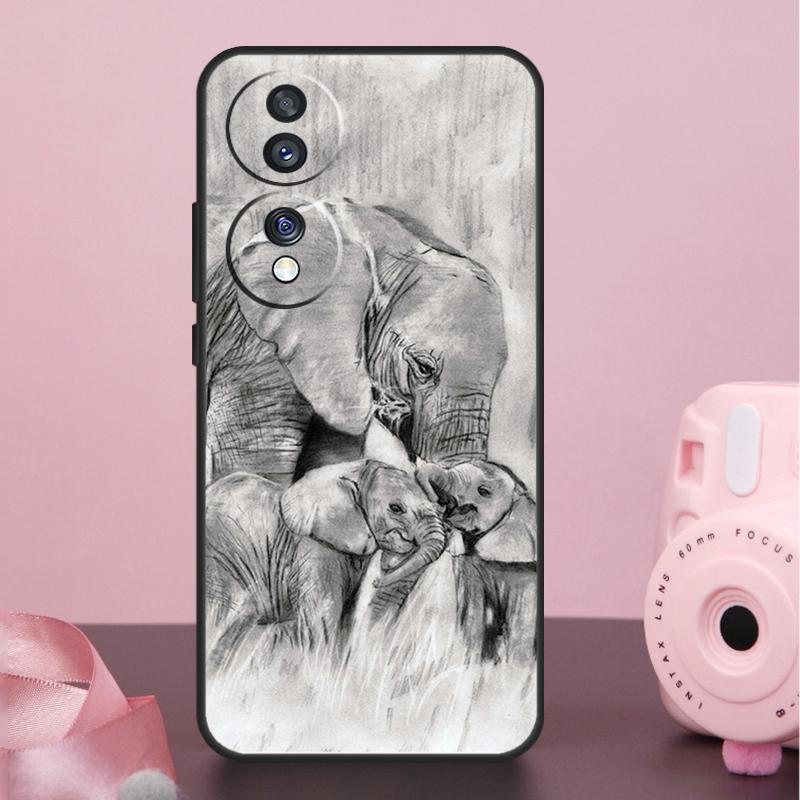 Милый Чехол-Слон Для Honor Magic 8 Pro 5 6 7 Pro X9a X9b X9c X9d X8a X8b X8c 50 70 90 200 400 Lite Обложка
