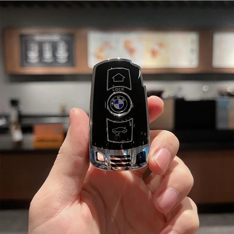 TPU Car Key Case Cover For BMW E90 E87 E70 E61 E60 X5 X6 E88 E89 E82 E71 Keychain Interior Protective Accessories XV1