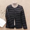 Women S Short Inner Cotton Jacket Solid Color Fitted Long Sleeve Casual