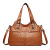 Women's Bag Lightweight Stitching Soft Leather Tote Bag Large Capacity Mother Bag