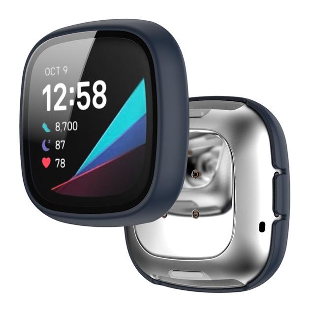 Матовый защитный чехол с закаленным стеклом для Fitbit Versa 4/3/Sense 1/2