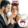 Sequin Christmas Headpiece Letter New Year Headdress Exquisite 2025 Happy New Year Headband Girl
