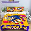 3pcs bedding set Sonic Adventure Includes 1 Comforter + 2 Pillowcases, Without Pillow Inserts, Soft Comfortable, Lightweight Breathable, Pri